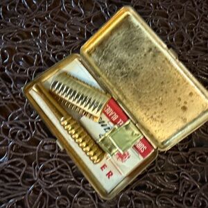 Unique Vintage Gold Tone Men's Accessories Set